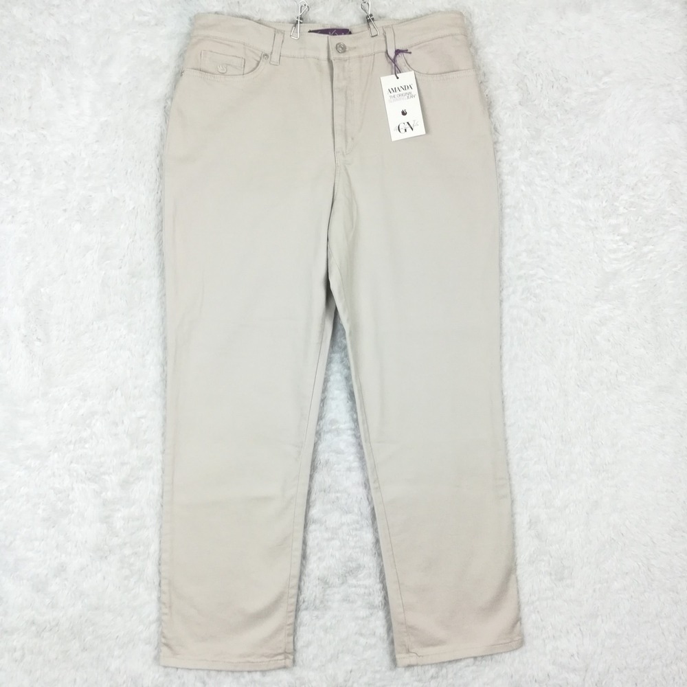 Gloria Vanderbilt Womens Jeans Amanda Tapered Leg Stonewood Denim Plus 16 New